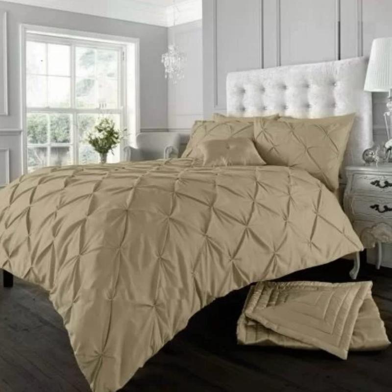 Alexander duvet covers for bedding Alexander PinTuck Quilt Duvet Cover with Matching Pillow Case Reversible Comfortable Bedding Set Home Decor 5