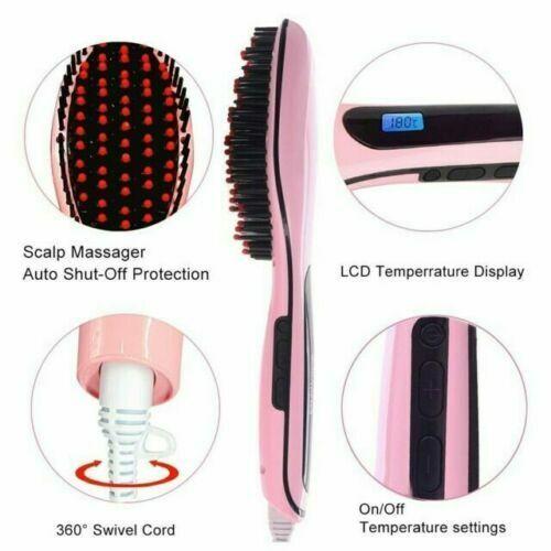 Fast Heated Electric Straight Hair Comb Beard Straightner Brush Men Women Gift Straightener Comfort 2