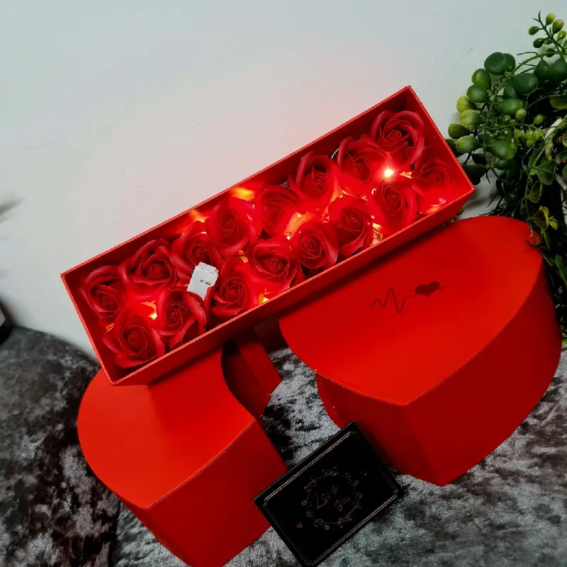 Beautiful LED Slide Love Heart Box Gift 3