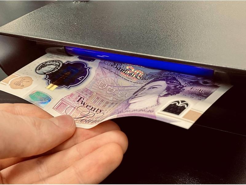 Money, Currency & Stamp Detector with Cable & Plug - Reliable Counterfeit Detection Note Checker - Counter Top 3