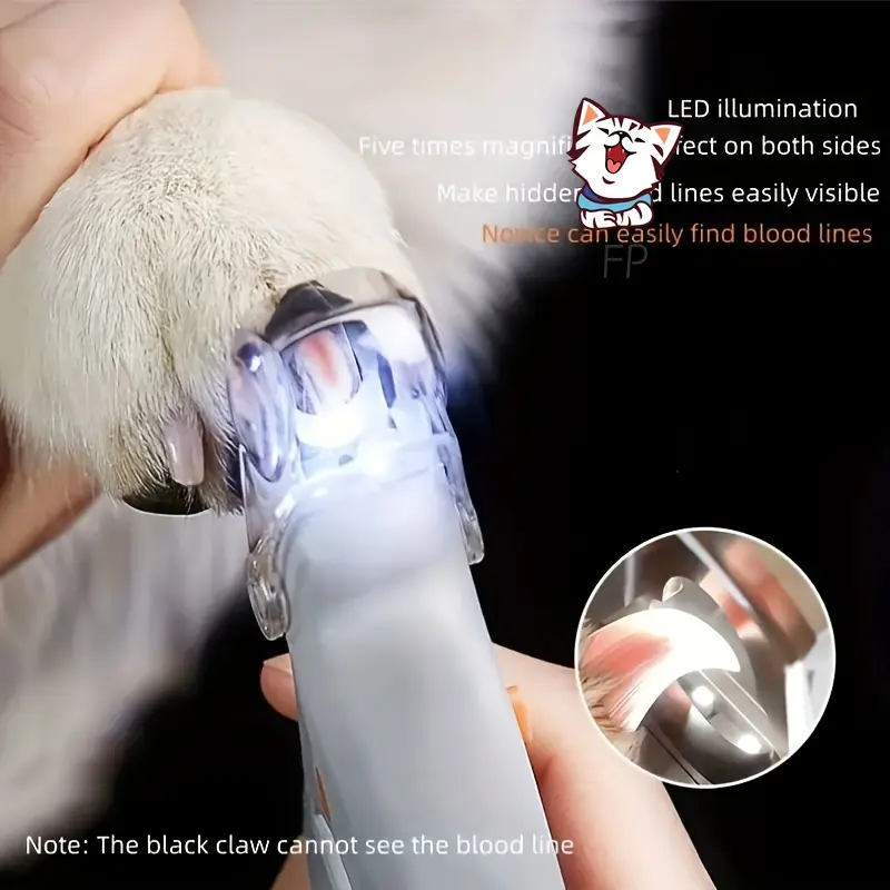 Fusion pickup,Pet Supplies Cat And Dog Nail Clippers Nail Polishers LED Lights Scissors Cleaning Supplies