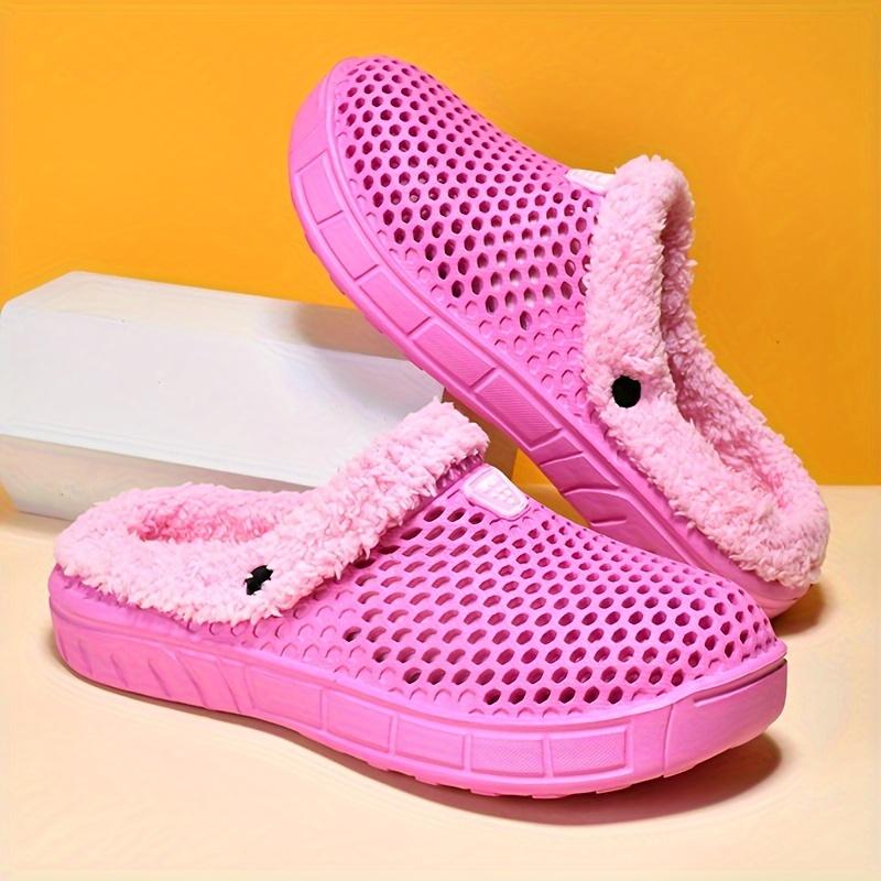 Women's Winter Warm Clogs With Fleece Lining, Comfortable & Fashionable Outwear Non-slip Slippers 5