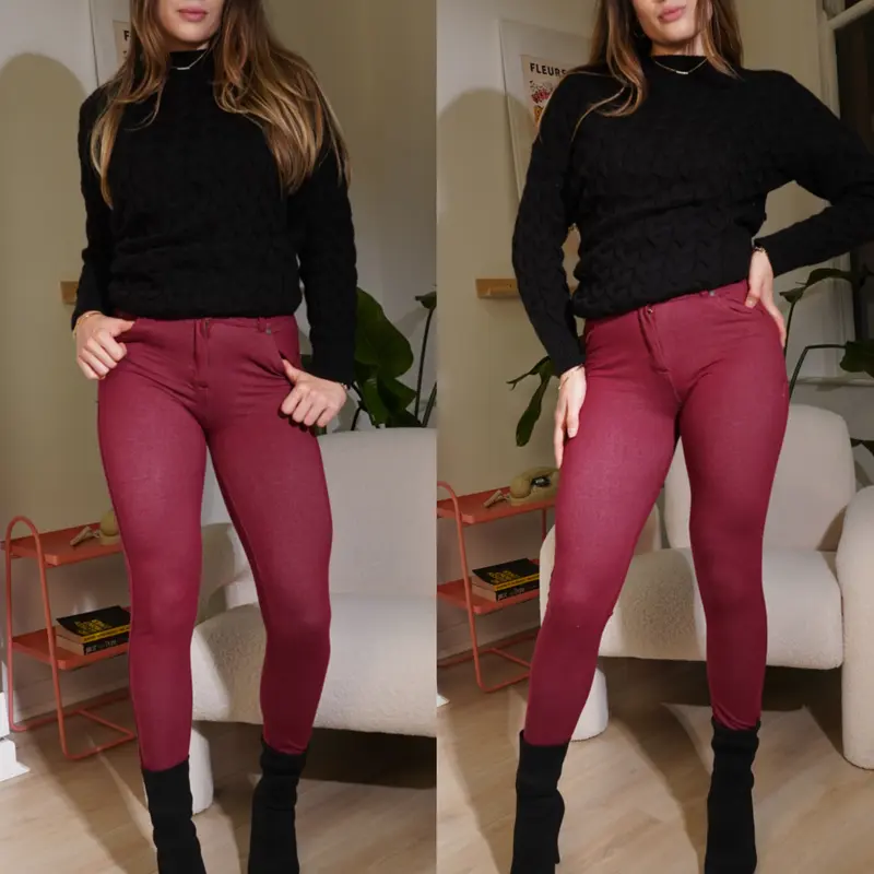 Women's Plain Jeggings Stretchy Skinny Zip Up High Waist Trousers Jeans Pants, Soft Stretchy Comfortable Material- Womenswear Leggings Size 8 to 20 2