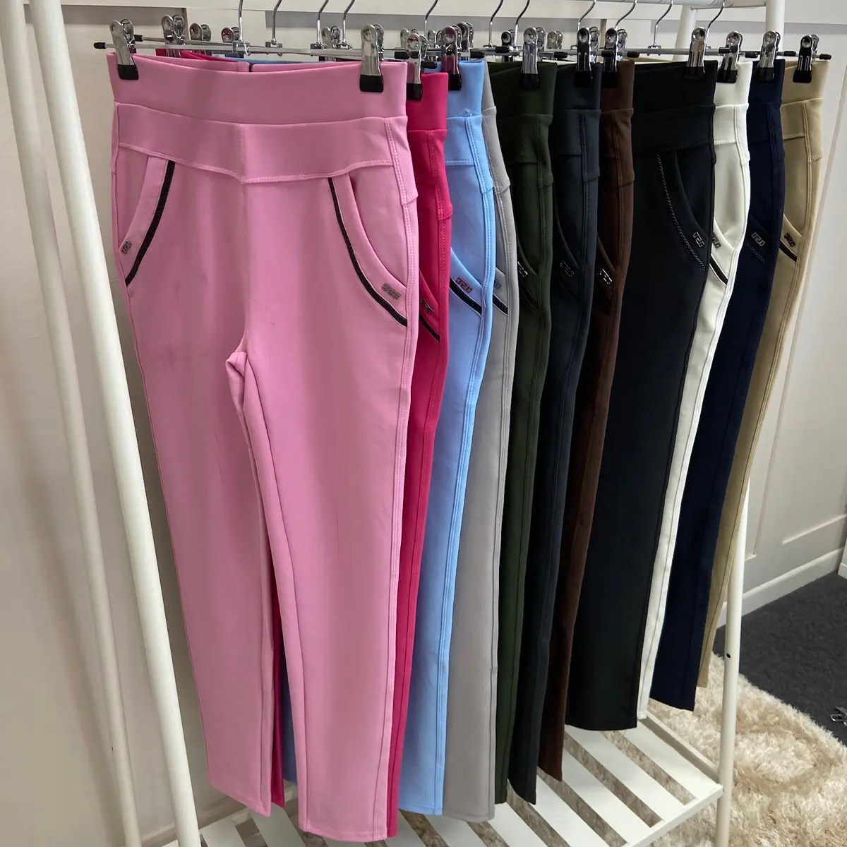 SCUBA STRETCH LADIES LEGGINGS WITH POCKETS