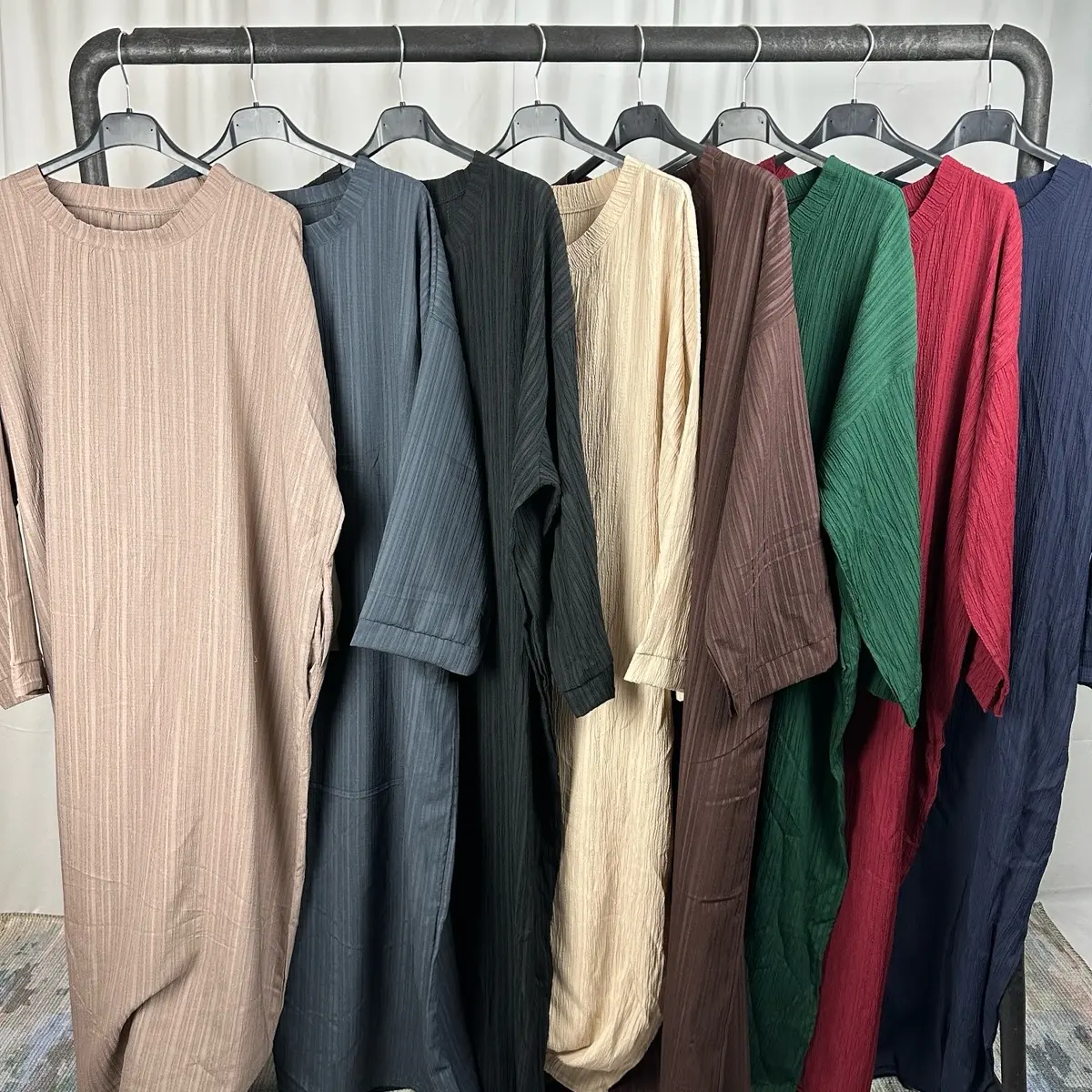 New Crinkle Look Dress with Pockets - Womenswear
