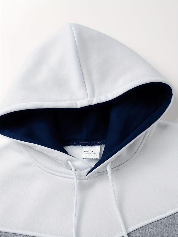 Men's Color Block Hoodie - Casual Graphic Design Pullover with Kangaroo Pocket for Winter and Fall Streetwear - Great Gift Idea 2