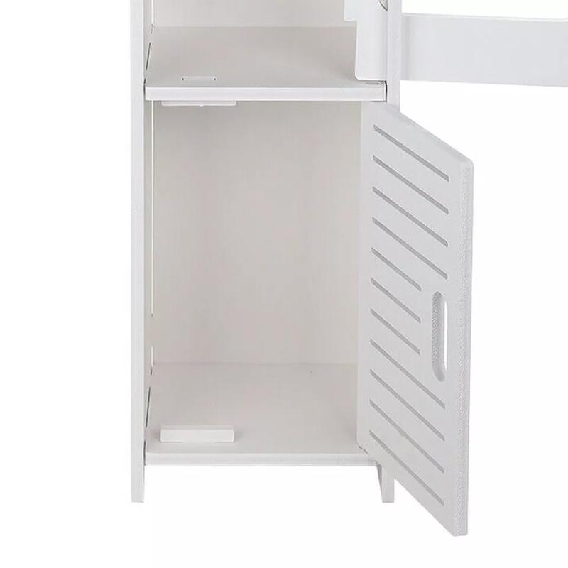 Waterproof Bathroom Storage Cabinet Free Standing Cabinet Organizer Unit White 7