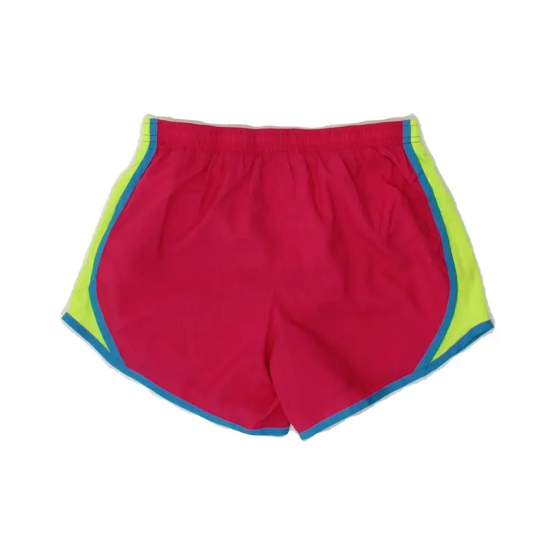 Pre-Owned Vintage NIKE Womens Dri Fit Sport Shorts UK 16 Large Pink Colourblock Polyester 2