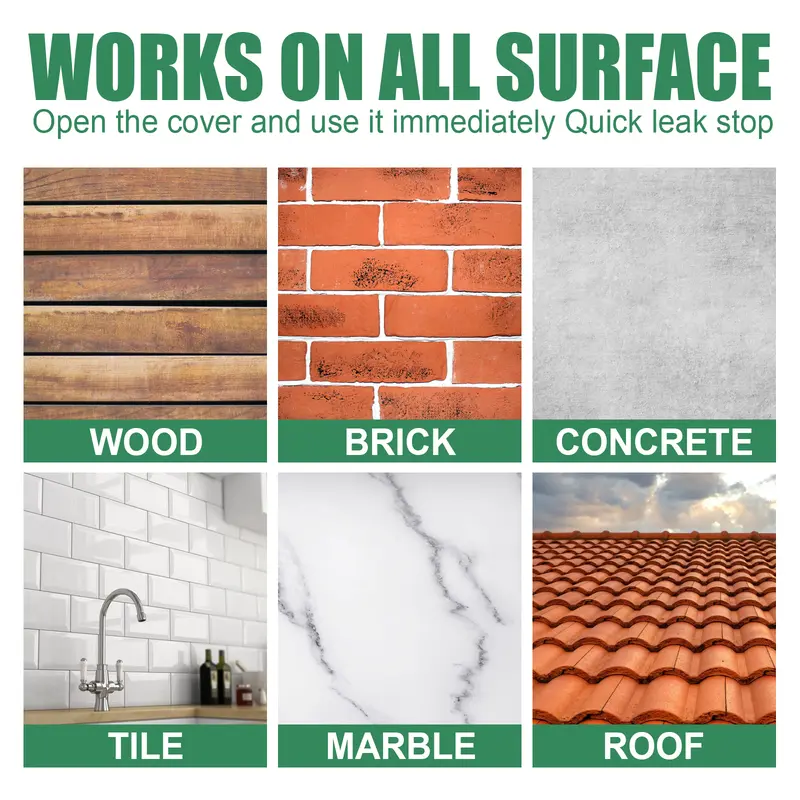 EELHOE Floor Leak Waterproof Adhesive, Exterior Wall Bathroom Toilet Waterproofing Agent Brick Wall Permeable Paint 5