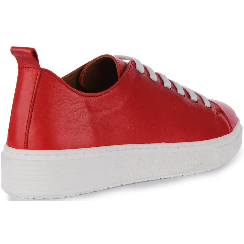JUSTINREESS England Diana Women's Lace Up Leather Smart Trainers 2