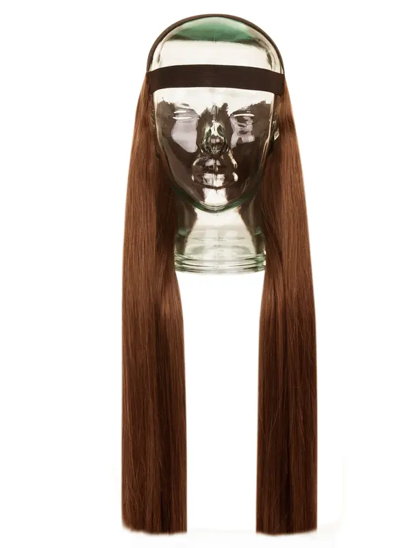 20" Halo HeadBand Chocolate Brown #4 Hair Extensions 1