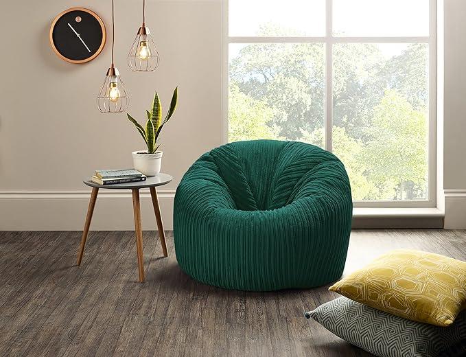 Jumbo Cord Beanbag Chair, Large in Plush, Great as Beanbag Lounger/Recliner 0
