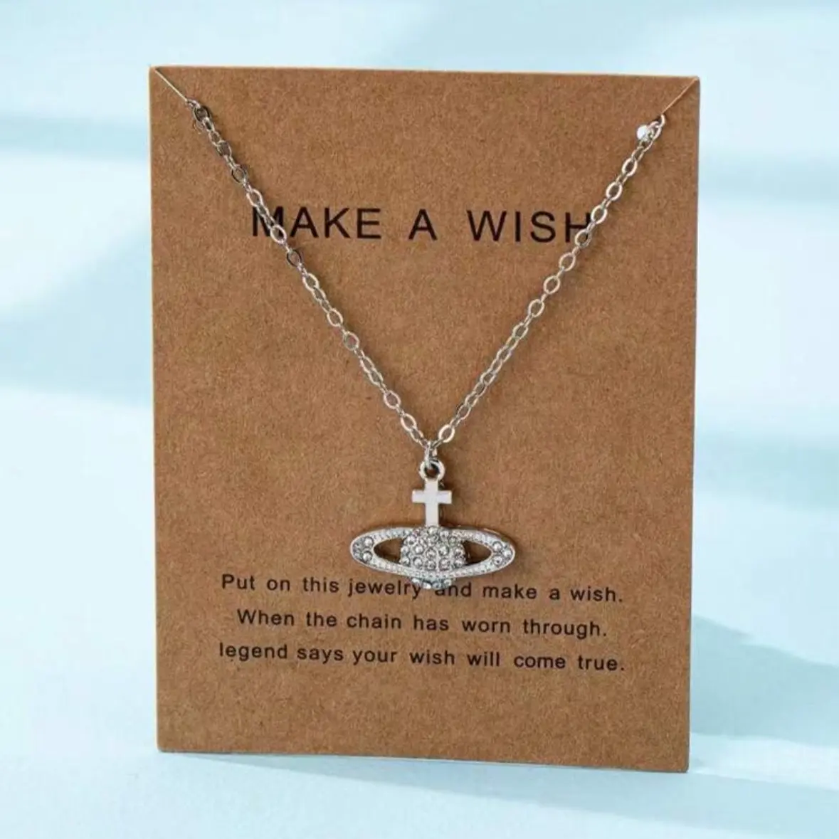 1pc Fashionable Bling Rhinestone Star Planet Necklace For Women bracelets