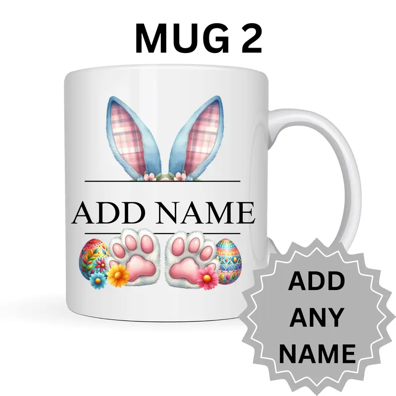 Personalised Bunny Ears Mug Easter Mug Easter Eggs East Gift 1