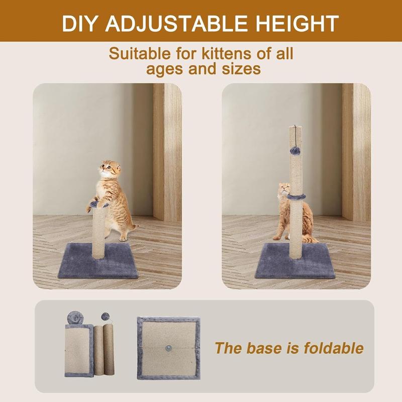 Product Introduction of 74CM TALL LARGE CAT SCRATCHING POST STRONG NATURAL SISAL POLE HEAVY DUTY BASE UK UK 10