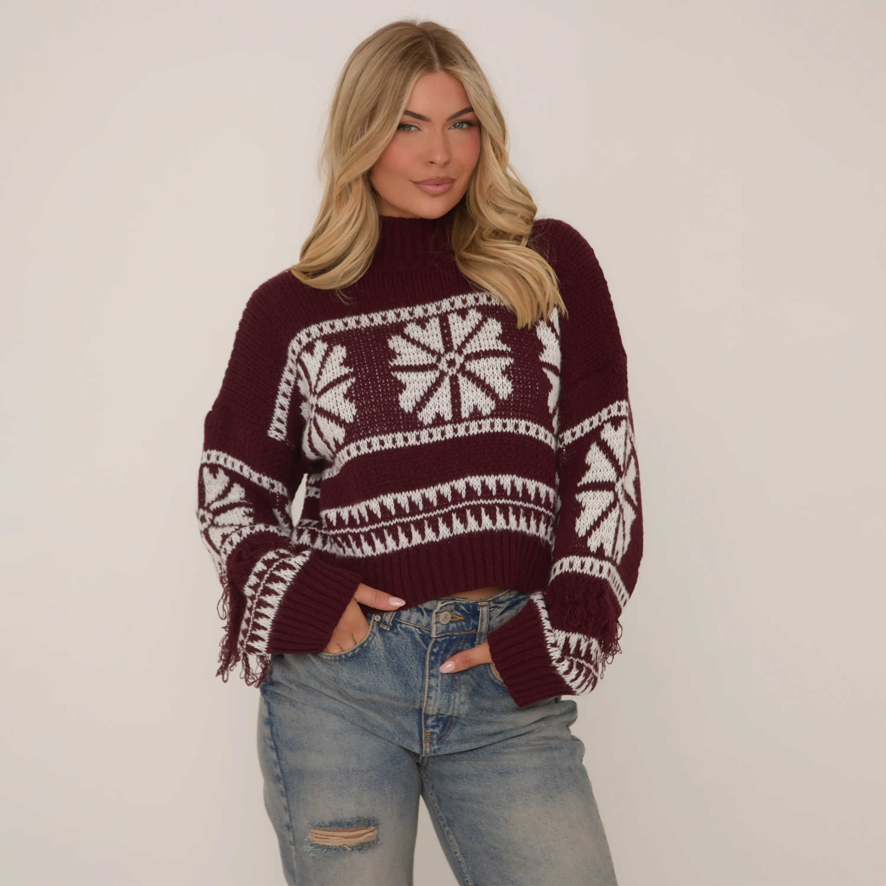 High Neck Christmas Jumper