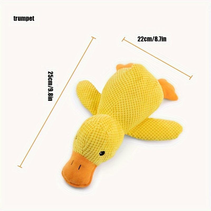 Durable Plush Duck Dog Toy with Squeaker - Bite-Resistant Chew Toy for Small to Medium Breeds 5