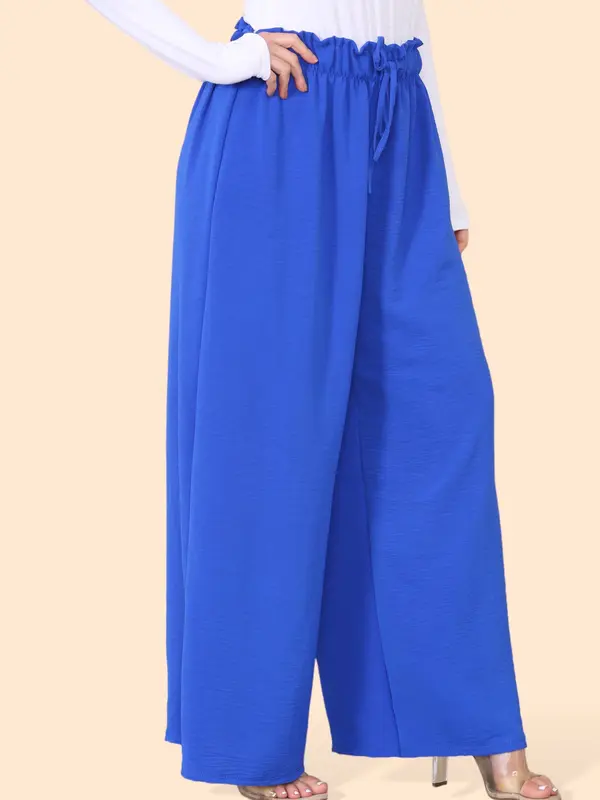 [Silu Boutique] Lightweight Wide Legged Palazzo Trousers, Fits up to UK20, Spring Casual Trousers, Daily Trousers, Summer and Spring Wear 1