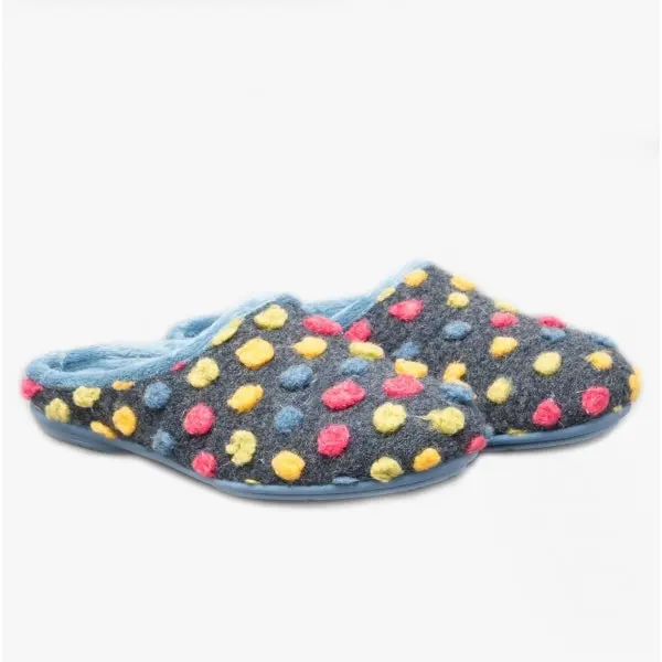 Sleepers AMY Womens Mule Slippers Blue Casual 2
