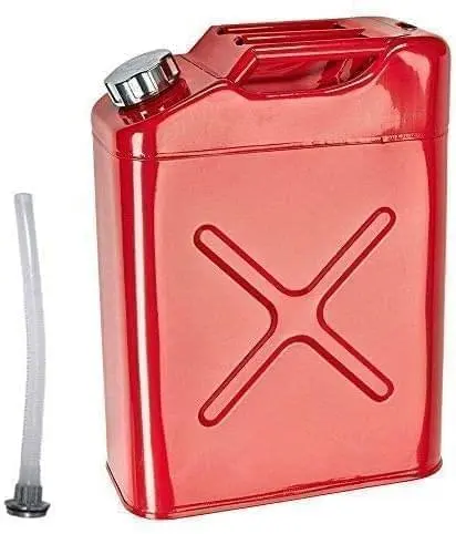 20L 5 Gallon Steel Fuel Gasoline Petrol Diesel Jerry Can Tank Container Backup (3) Bottles Oil Bucket Organiser Tin Canister 3