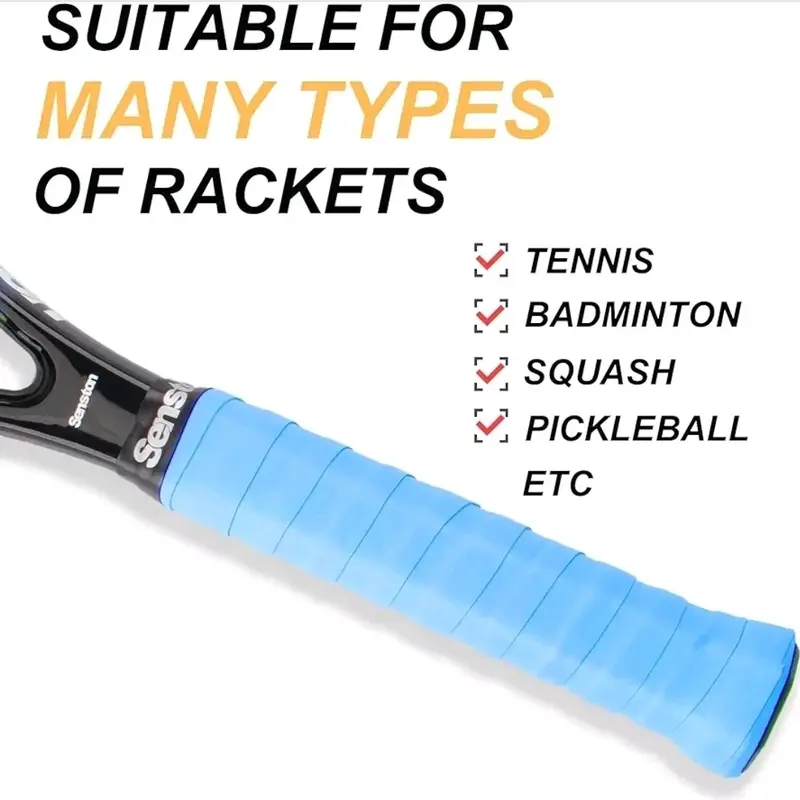1pc Racket Grip Tape Roll Anti Slip Over Grip Badminton Squash Tennis Handle 1pk 2