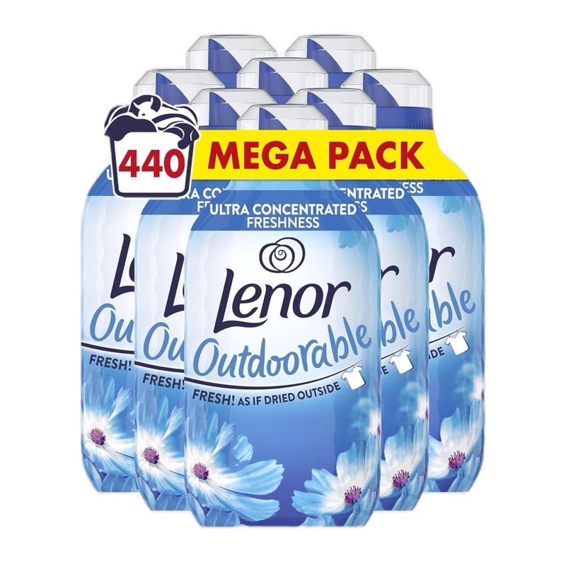 Lenor Outdoorable Fabric Conditioner Spring Awakening 440 Washes, 770ml x 8 - Ultra Concentrated Freshness - 100% Recycled Bottle - Household Supplies Cleaning 0
