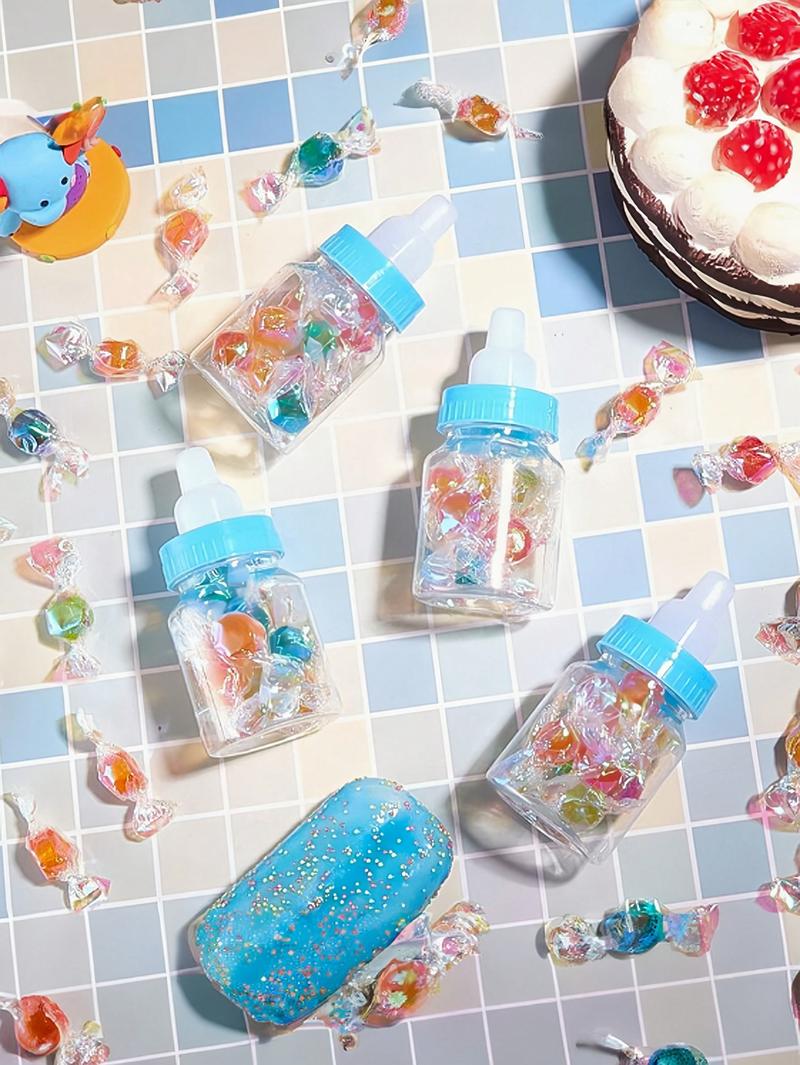 Product Introduction of (12pcs/6pcs) Novelty Candy Bottle Box, Plastic Candy Box Bottle, Milk Bottle Style Candy Gift Box, Party Decorations Baby Shower Family Decorations Gifts Wedding Multicolor 10