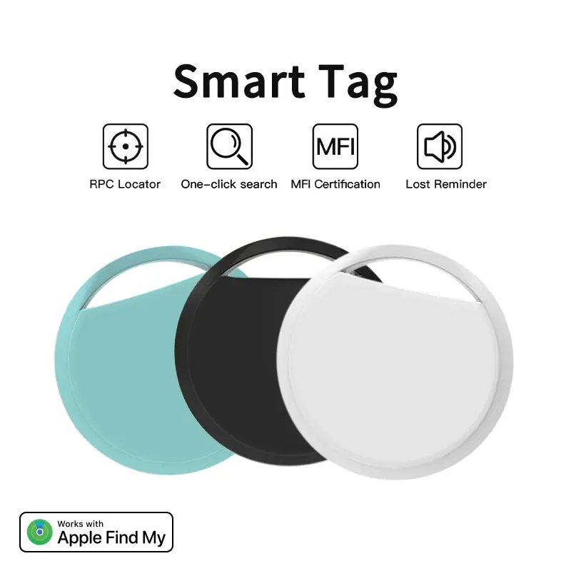 Mini Tracker Smart Tags for Apple devices ( iPhone, iPad, and iMac) via Apple ”Find My” for Wallet, Keys, Luggage, Backpack, Pets, Cars etc.  MFi Certification, Replaceable Battery, 1 Count, IPX67 Waterproof, Fast Delivery in 3 Days air tag travel tracker 0