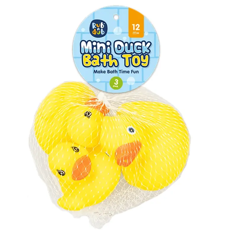 Mini Duck Bath Toys, 3 Pack 0