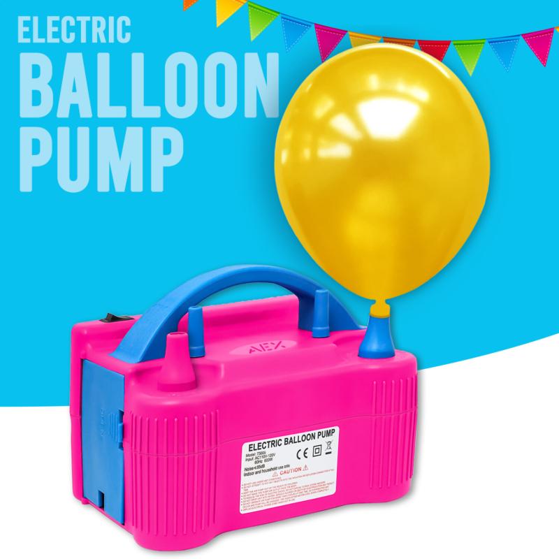 Portable Electric Balloon Pump High Power Dual Nozzle Air Pump Balloon Inflator 4