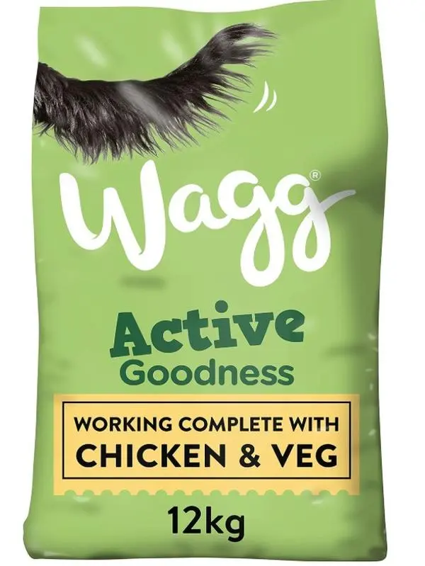 Active Goodness Complete Dry Adult Dog Food Chicken & Veg 12kg - For All Active Working Dog Breeds