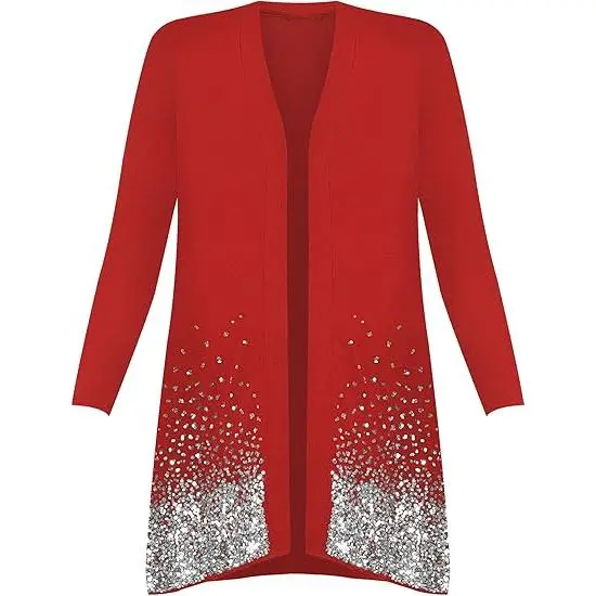 Glow Up! New Plus Size Long Sleeve Sequin Cardigan – Sparkle in Every Curve (Sizes 8-24) 7