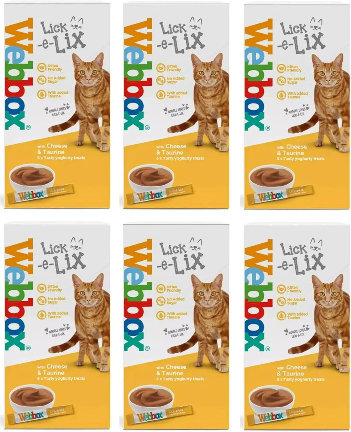 Webbox Lick-e-Lix Cat Treat (Variety Pack and pack of 6 and 50 x 15g)  5 x 15g - Chicken, Salmon & Liver Flavors - Treat Your Cat with Deliciousness