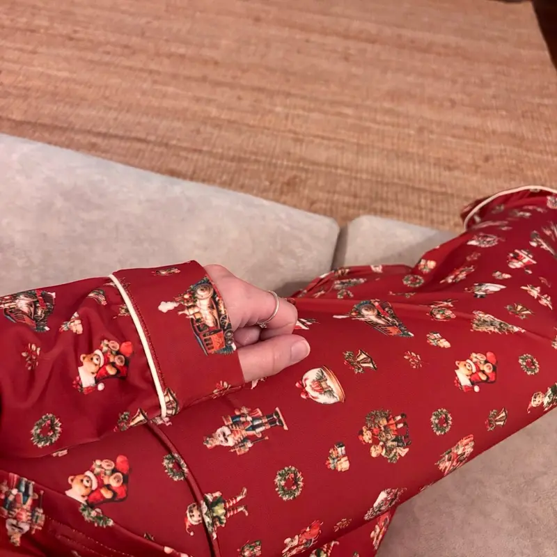 Girls Christmas Family PJs traditional vintage snowman Santa pyjamas matching 4