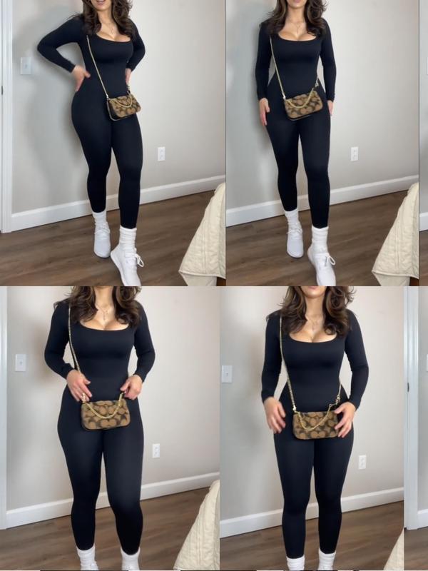 【Flash Deal】Promote Ribbed Jumpsuit Suit Streamline Seamless for Women‘s Sports Clothes Fashion Wearing Outside（Only￡5.99 Last 3 Days！！！） 8