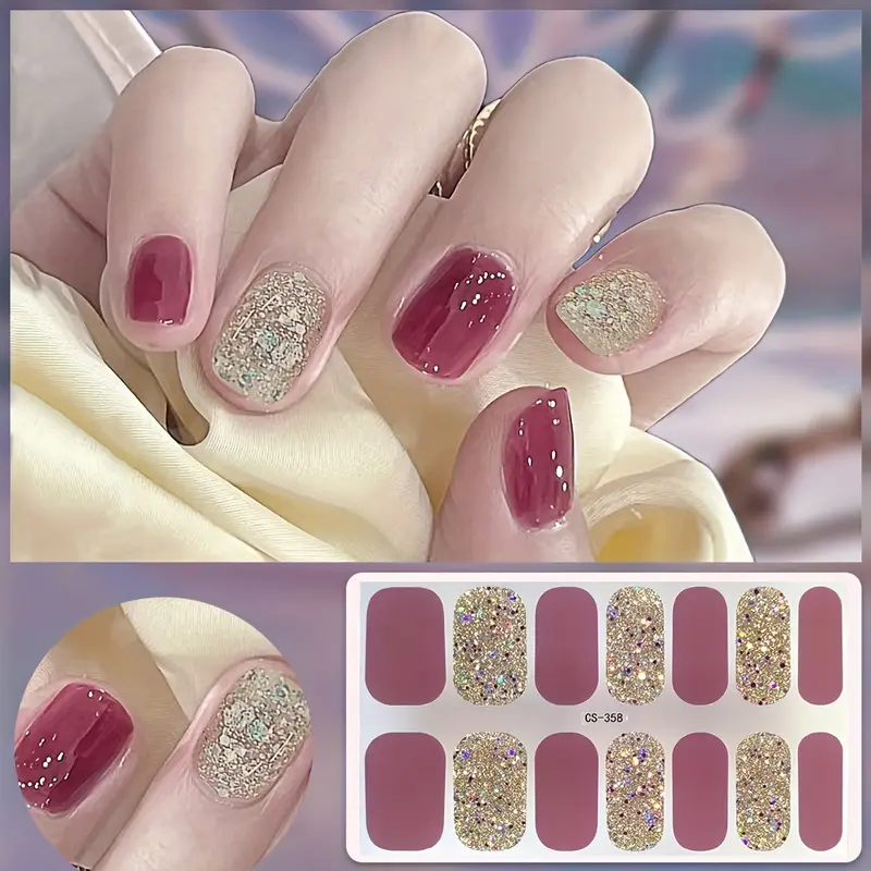 MILAN GOLD Self - Adhesive, Waterproof Nail Polish Strips for Easy Application. Provide Long - Lasting Full Coverage, Require No Sealant Gel. Ideal for Custom Nail Art Designs. A Must - Have for Fashion - Savvy Women to Achieve Salon - Grade Nail Art at H 2
