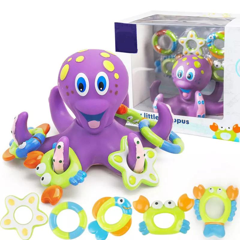 Product Introduction of Octopus Floating Bath,1 Count ( Pack of 1), Baby Bath Toys, Octopus Sensory Light Up Bath Toys, Bath time shower toys Gifts with Colorful Flashes Lights Water Toys, Bathtub Pool Water Toy for Infant Toddlers Kids,Gift Ideas 2025 fisher price monkey cactus 2