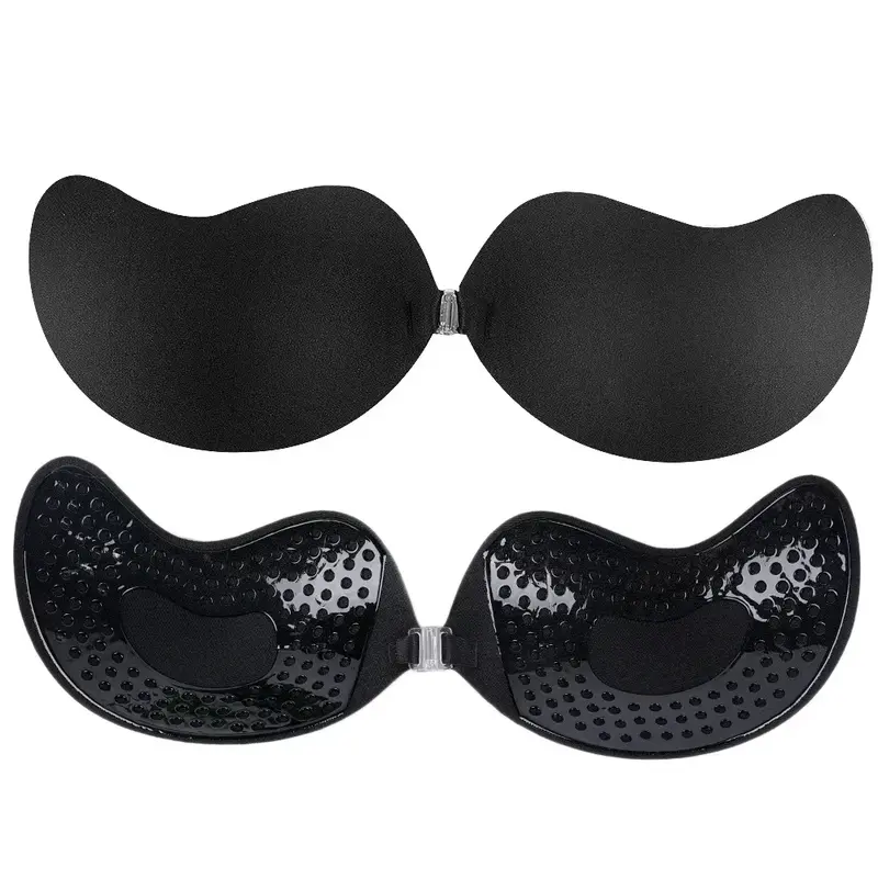 Invisible Push Up Bra for Women Backless Strapless Bra Seamless Front Closure Bralette Underwear Silicone Self-Adhesive Bra Pads 8