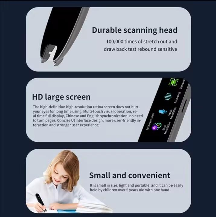 Product Introduction of Smart Voice Scan Translator Pen A26 - Real Time Language Translator with Multifunction Dictionary Translation for Business Audio 7