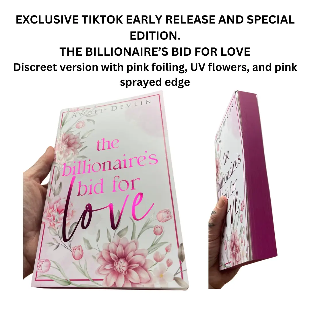 The Billionaire's Bid for Love (discreet version paperback) - signed by author. Exclusive version with pink foiling and spot UV plus sprayed edges.