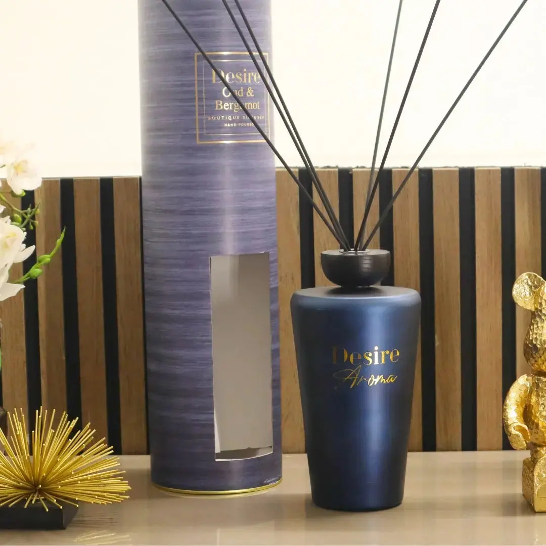 Desire Aroma Oud & Bergamot Metallic Reed Diffuser 1000ml
