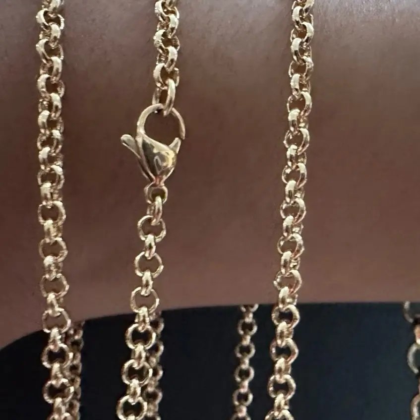 Unisex's necklace 9 carat 9k Yellow gold plated men women Rolo belcher chain necklace. All sizes , width=3mm , clasp style uk seller teens kids adults X-Large adults