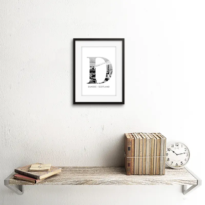 Scotland Dundee Letter Framed Wall Art Print 1