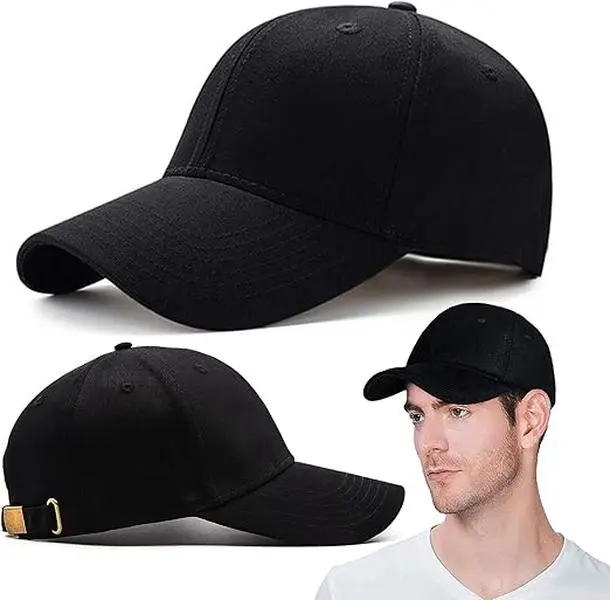 Plain baseball caps for mens and Womens with Adjustable buckle, Baseball caps mens is a Sports cap for men's accessories, Black cap for men can use running, Gym, Fashion, office and outdoor mens caps.