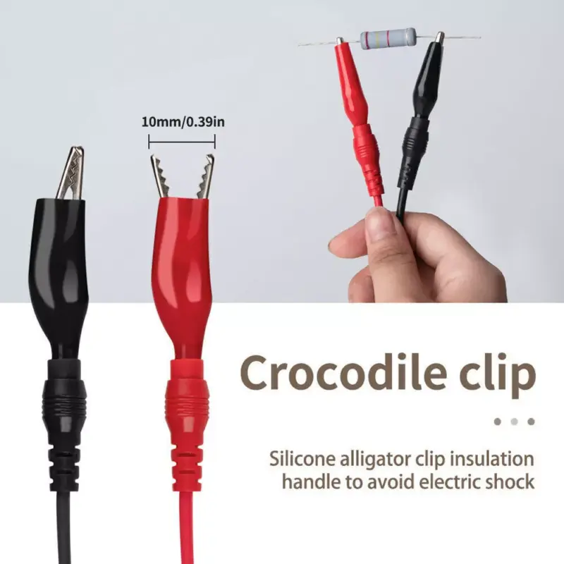 🌙[2-3 days delivery]🌙Essential 16 - Piece Digital Multimeter Probe Kit for UK Users: Alligator Clips & Needle Tips Included 7