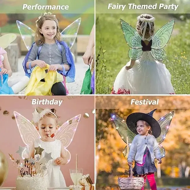 Kids Electrical Butterfly Wings with Light for Birthday and Christmas Party Gift 1
