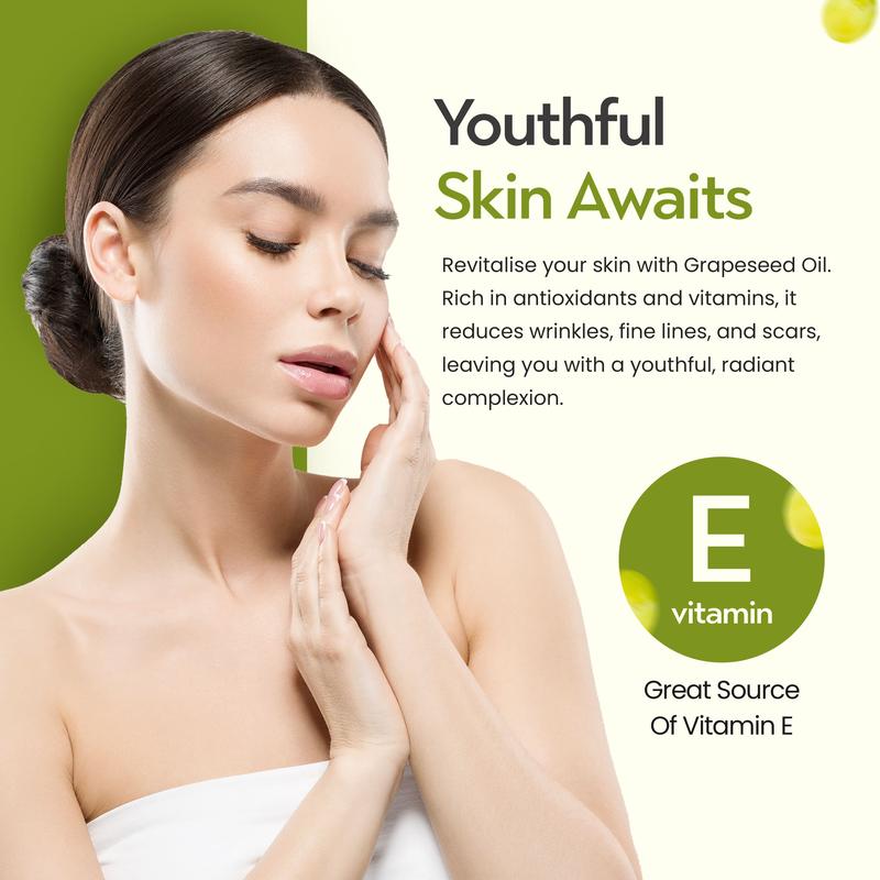 Freshskin | Grapeseed Oil - Cold Pressed Carrier Oil 4