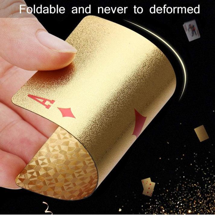 Aafan Playing Cards Waterproof Poker Cards Plastic Gold Silver Foil Highly Flexible 6