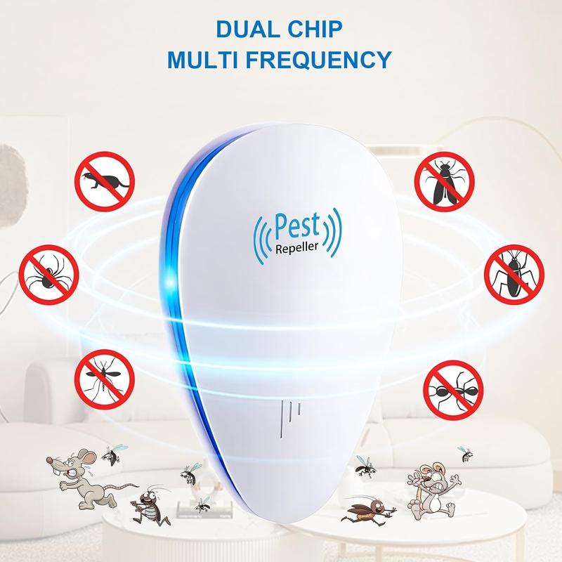 Ultrasonic Pest Repellent, Powerful Mouse Repeller - Effective against Mice, Rats, Spiders, Cockroaches, Rodents - Radiation Free - 4 Pack 0