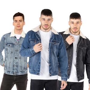 NOROZE Mens Western Style Denim Jacket Classic Trucker Detachable Casual Menswear Sherpa Collar Jean Jackets Tops UK Sizes S-XXL Coat Cotton